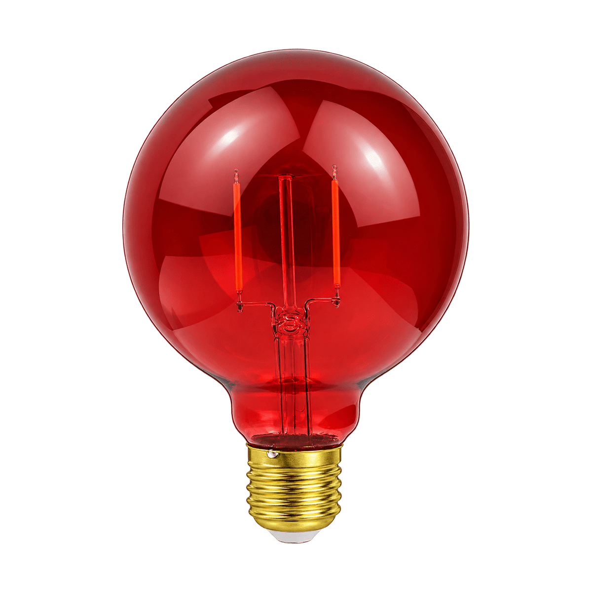 LED Bulb - 2W G95 Filament - Red – transparent background product image