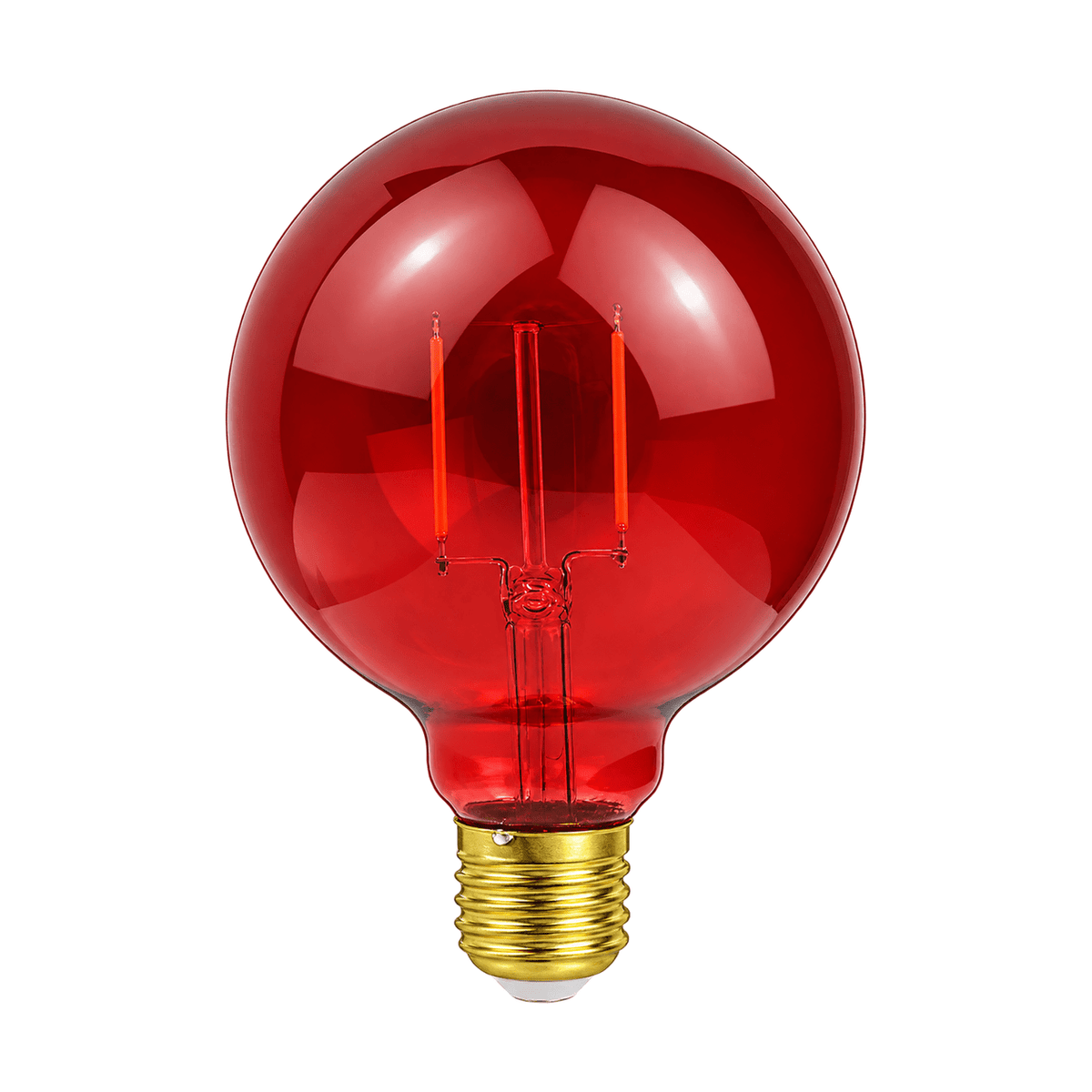 LED Bulb - 2W G95 Filament - Red – white background product image