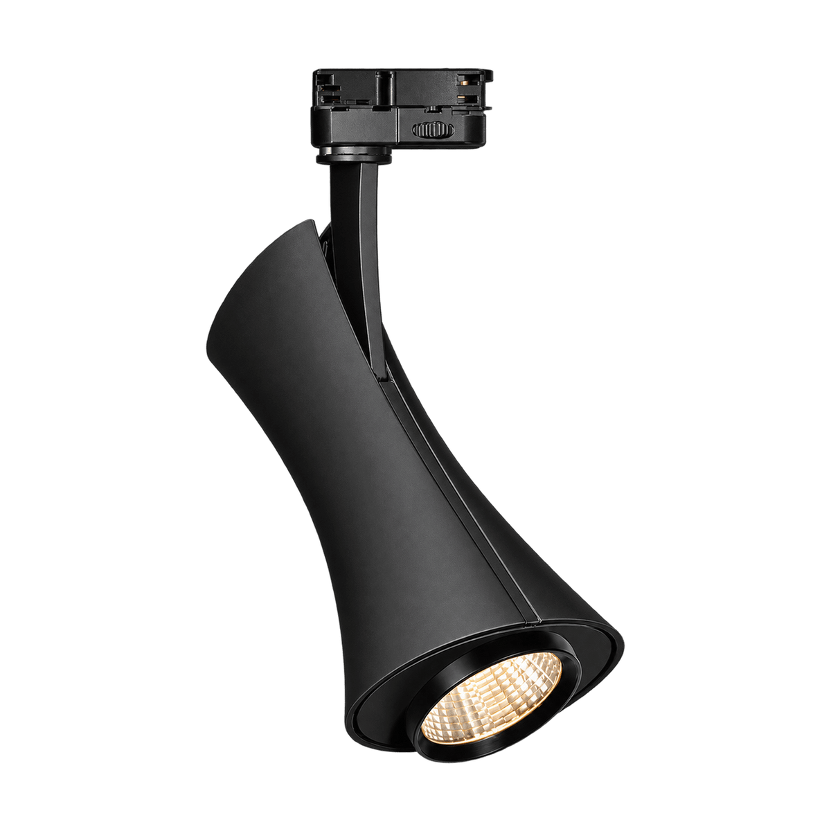 Black Dolce LED 4-Wire Track Spotlight, 3000K – transparent background product image
