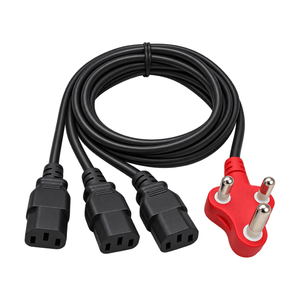3-Head Computer Power Cable, 3.8m – white background product image