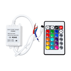 RGB Controller 12V/24V with remote – 5M – transparent background product image