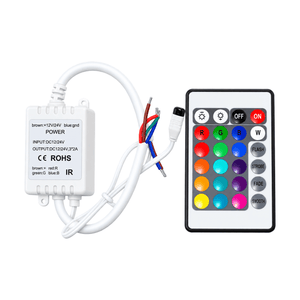 RGB Controller 12V/24V with remote – 5M – white background product image