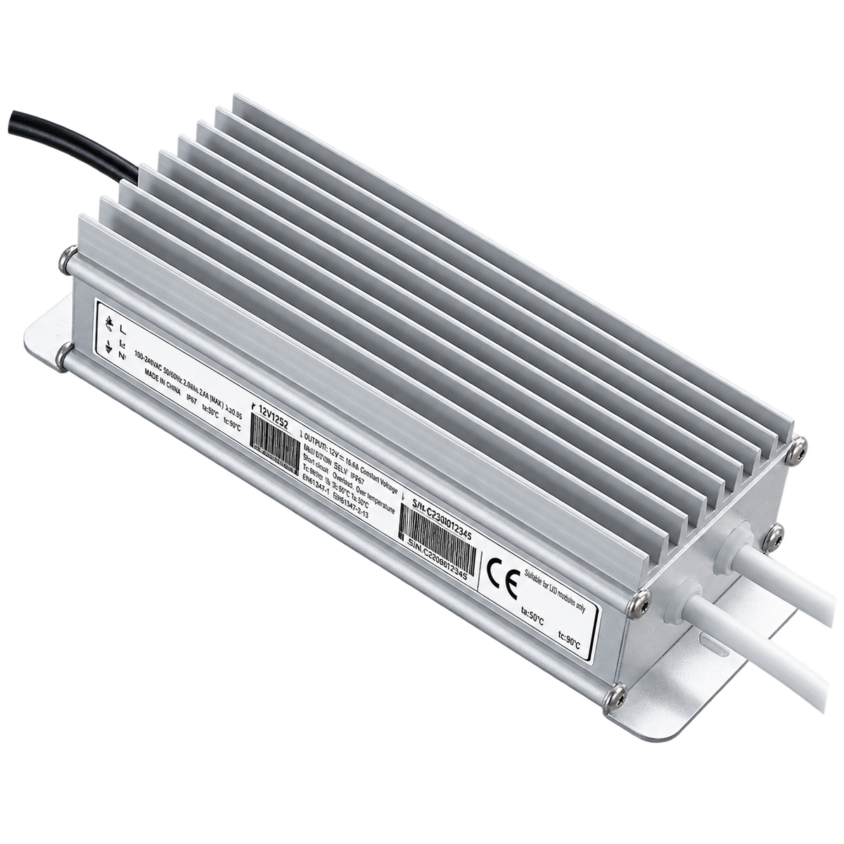 LED Power Supply - IP67 12Vdc / 20W, transparent background