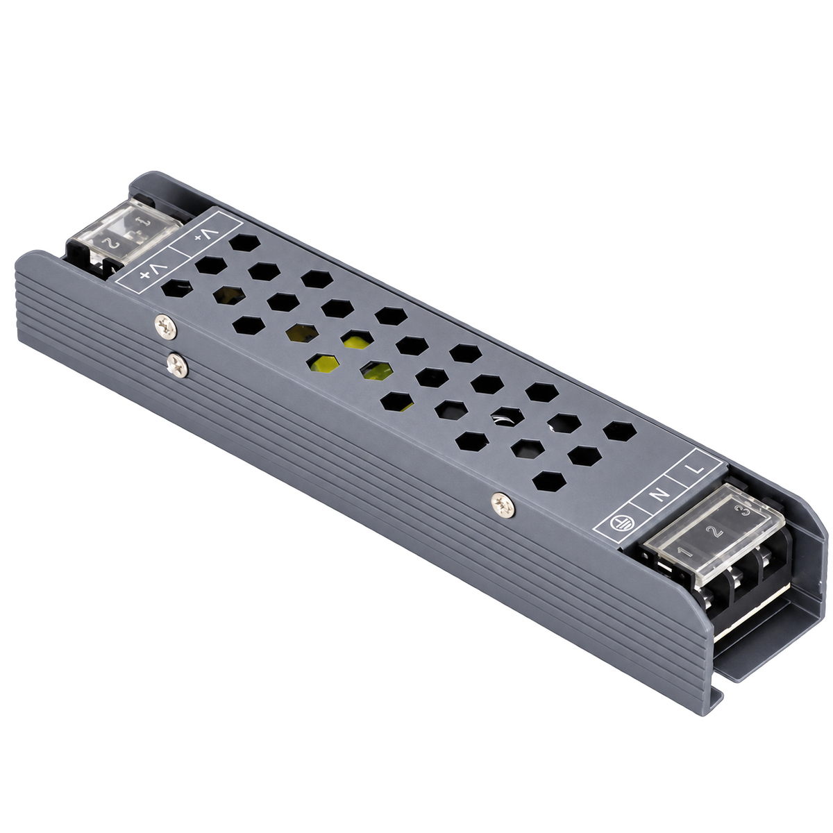 12V 60W slim LED power supply, transparent background