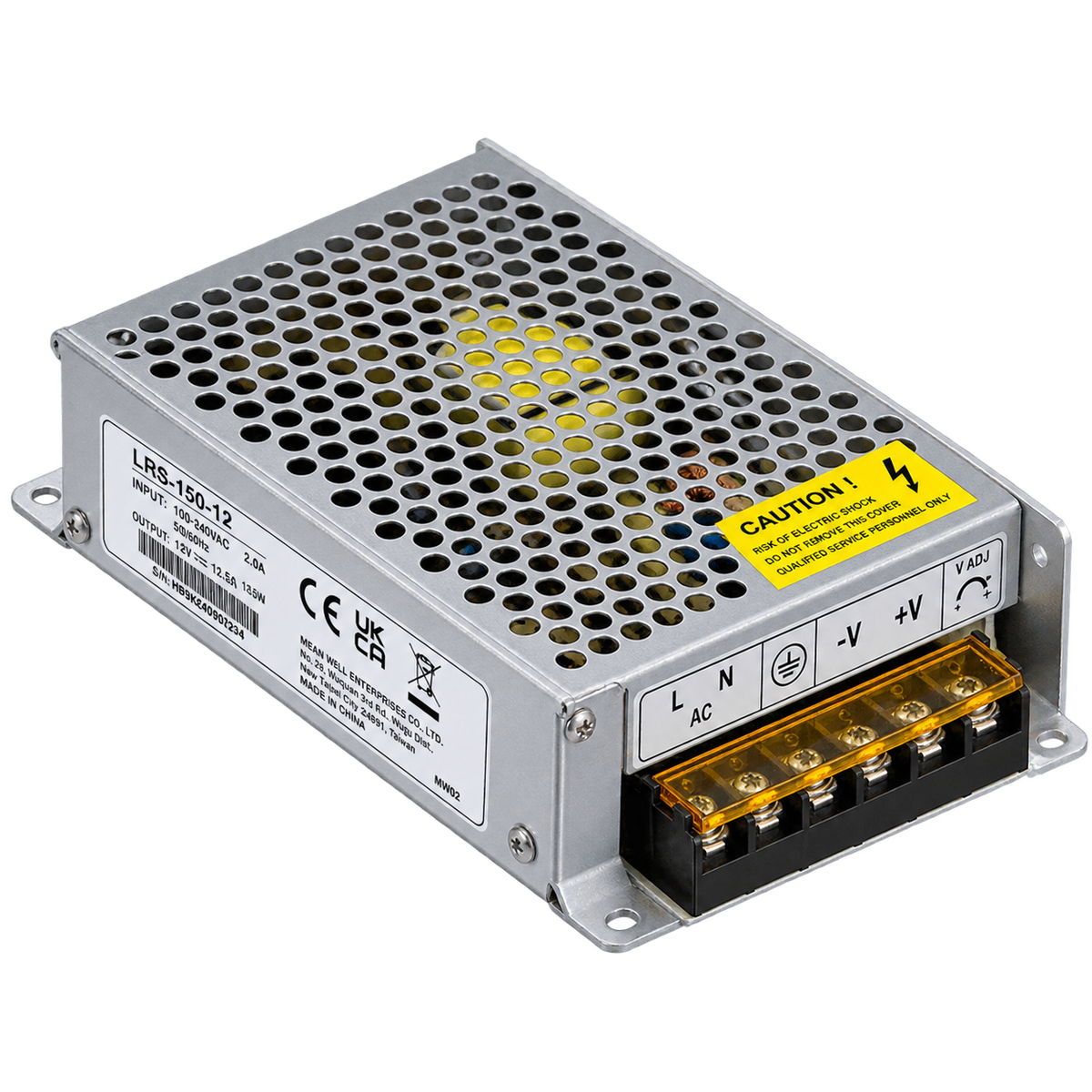 LED Power Supply - Waterproof 12Vdc / 100W, transparent background