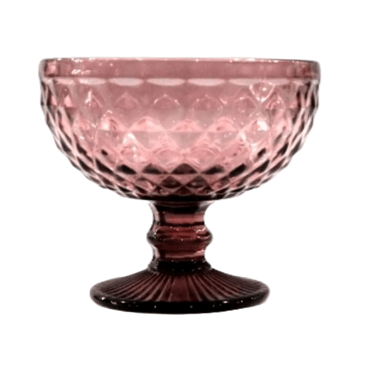 Purple Glass Small Diamond Bowl - Box Of 6