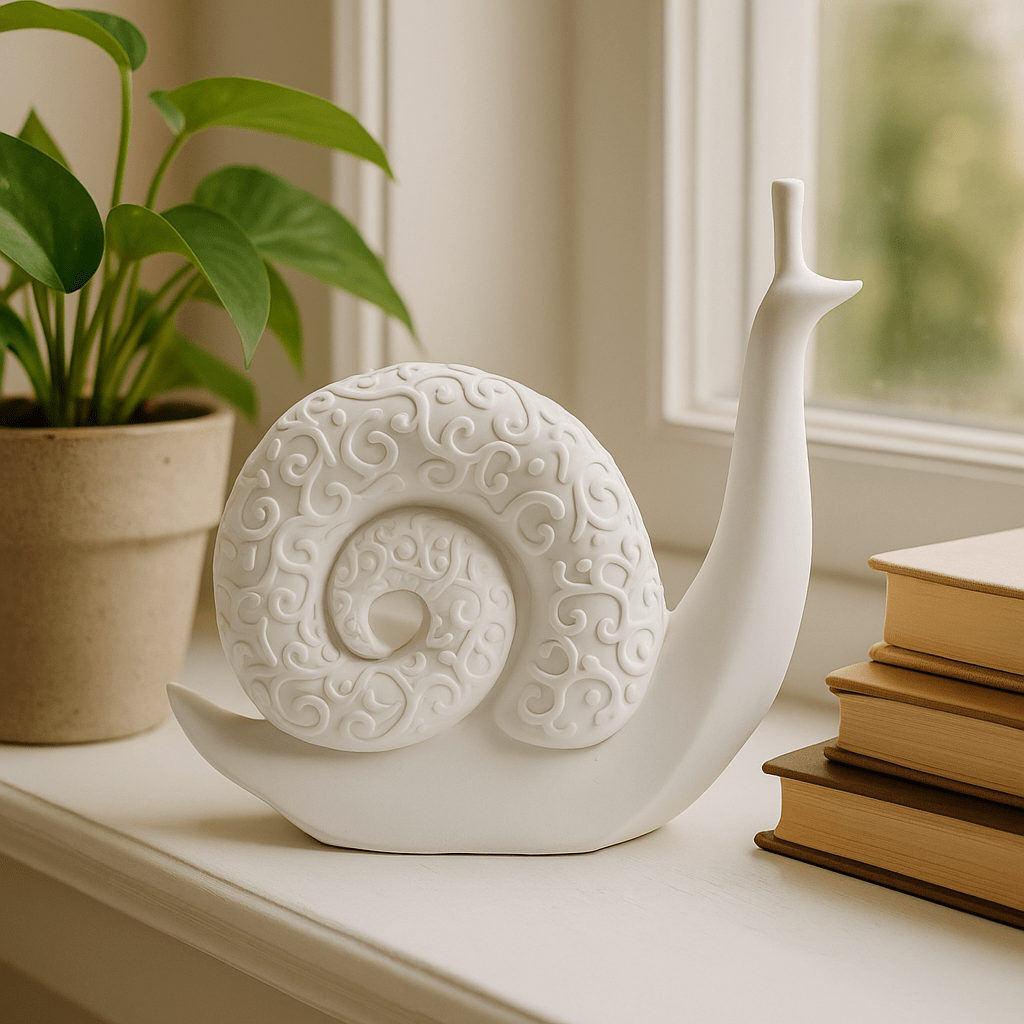 Quirky White Snail 