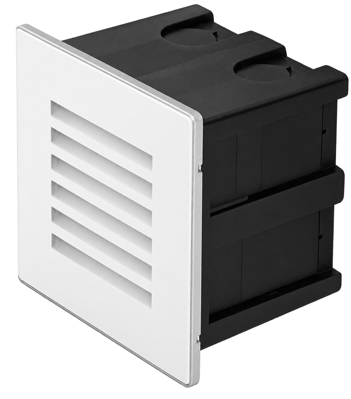 Recessed grid foot light on a transparent background