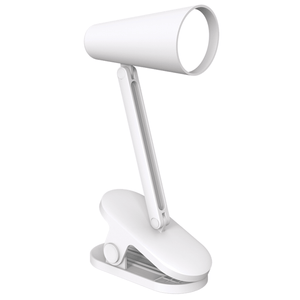 Rechargeable Mini LED Clip on Table Lamp - White, white background, 1254 x 1254