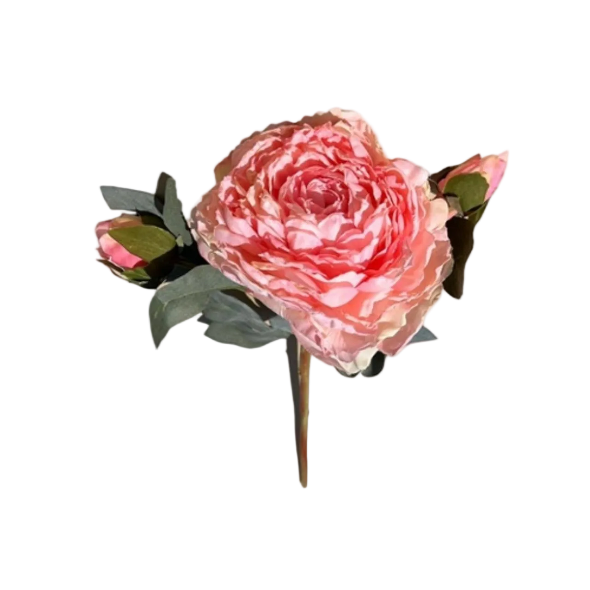 Red & White Rose Artificial Flower 60cm