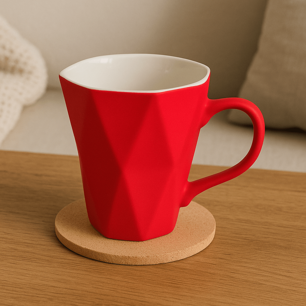 Red Diamond Ceramic Mug - Future Decor