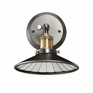 Retro Industrial Wall Reading Light on white background