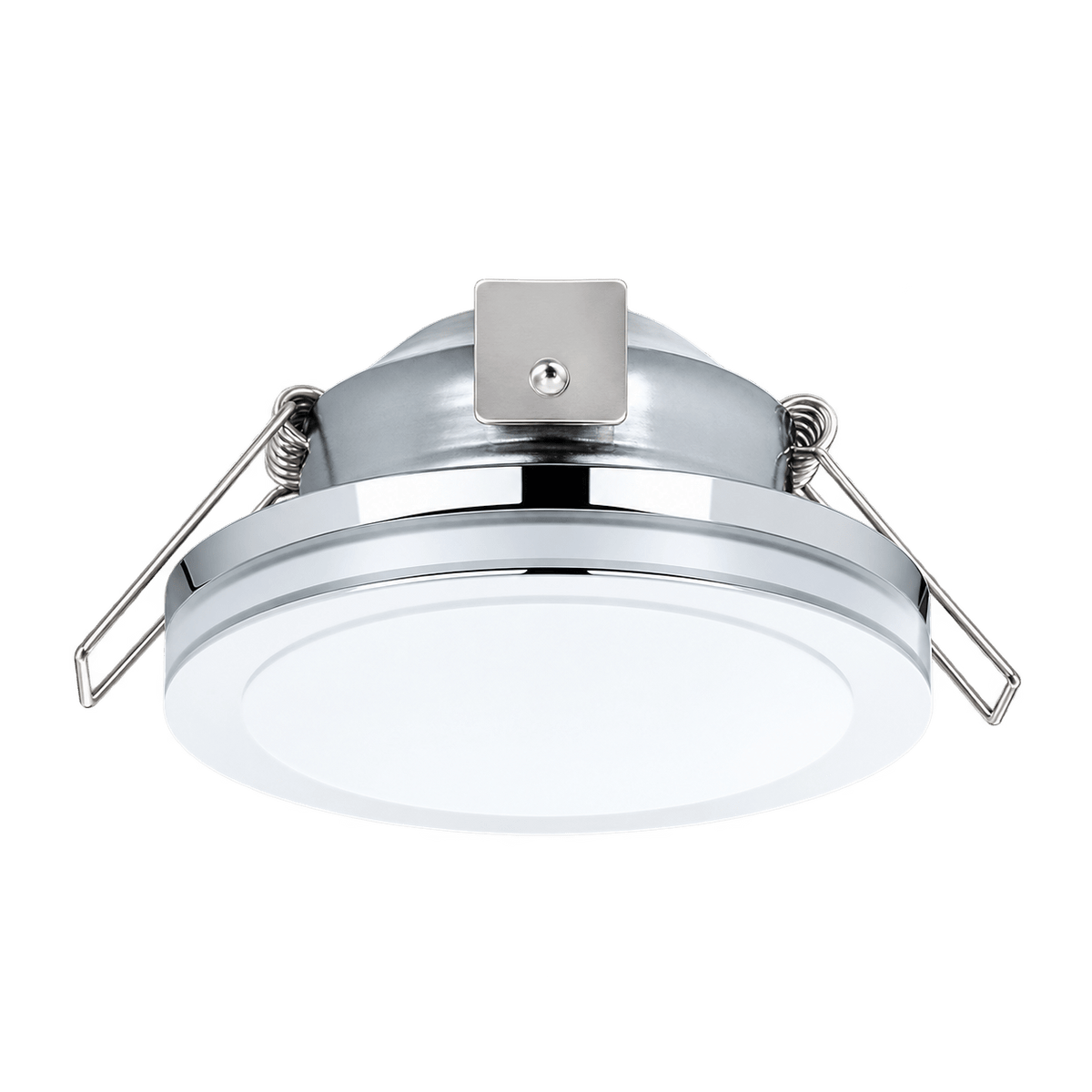 Round IP44 Bathroom LED Downlight - Warm White on transparent background