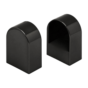 Vanity Round End Cap - Black Chrome, transparent background, 1254 × 1254