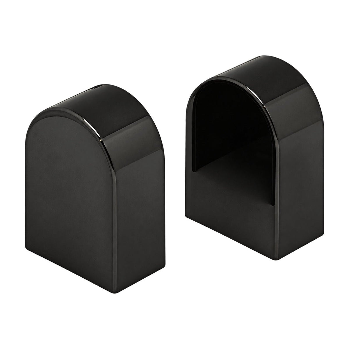 Vanity Round End Cap - Black Chrome, white background, 1254 × 1254