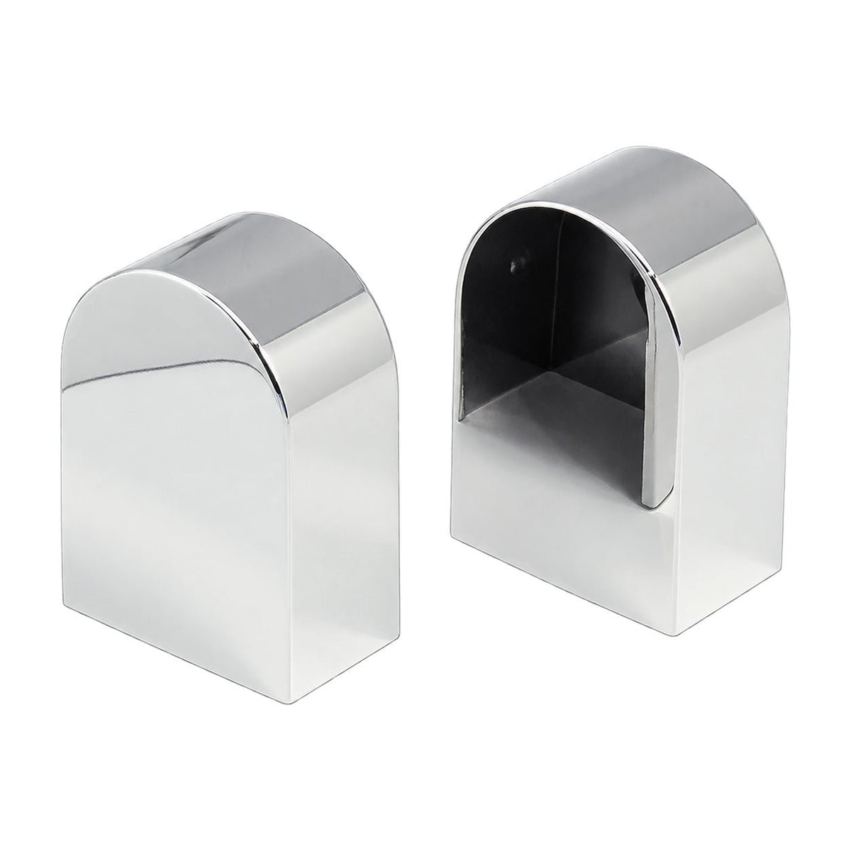 Vanity Round End Cap - Chrome, white background, 1254 × 1254