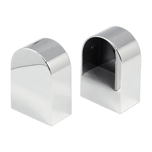Vanity Round End Cap - Chrome, white background, 1254 × 1254