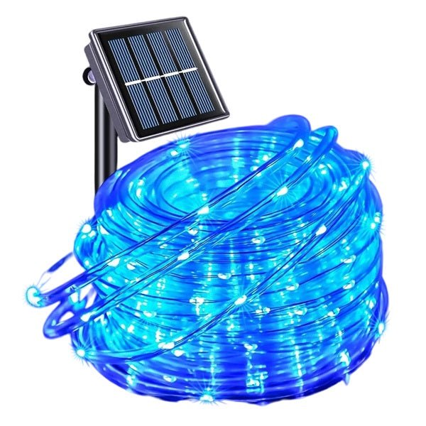 Solar Powered Rope Light - Blue 10M