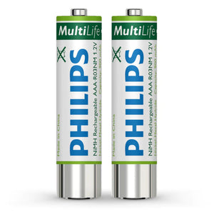Philips Multilife NiMh Rechargeable AAA batteries - 2 Pack - Future Light - LED Lights South Africa