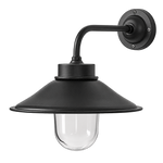 Sandhurst wall lamp matt black, transparent background, 1254 square