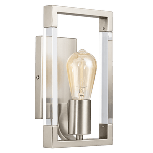 Satin Chrome Acrylic Wall Bracket, transparent background product image