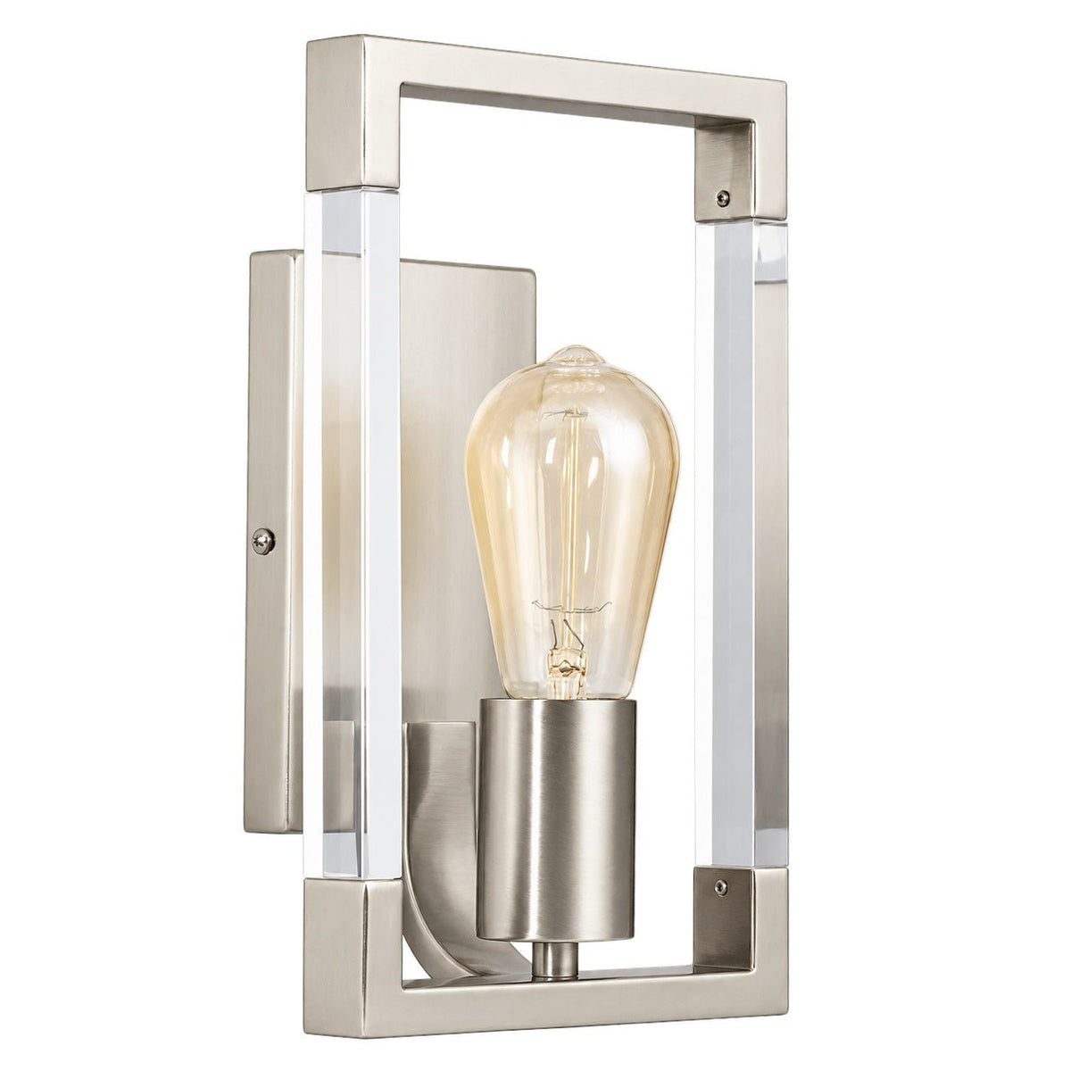 Satin Chrome Acrylic Wall Bracket, white background product image