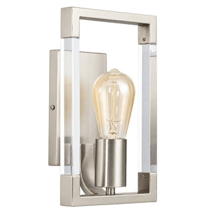 Satin Chrome Acrylic Wall Bracket, white background product image