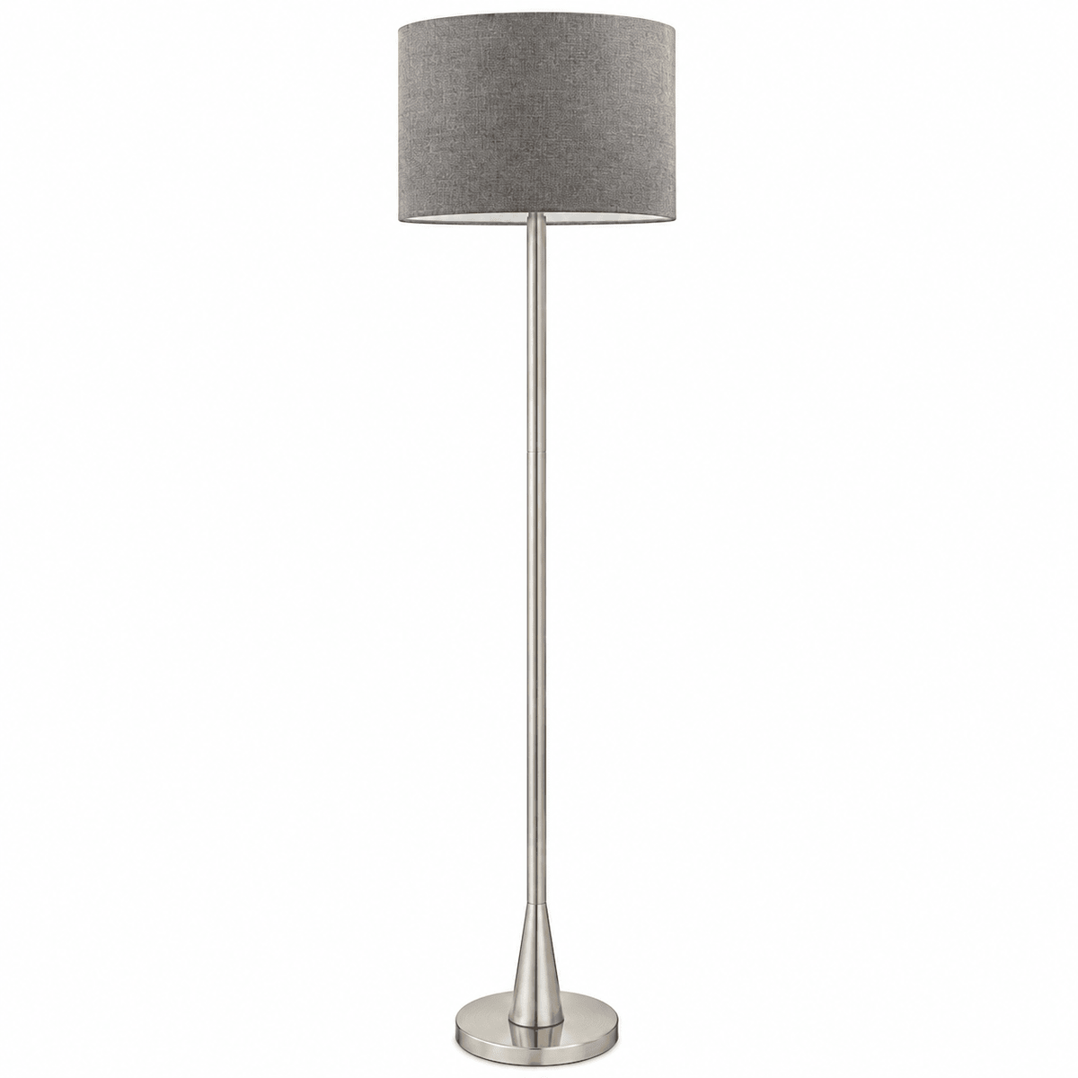 Satin Chrome Standing Floor Lamp product image on a white background