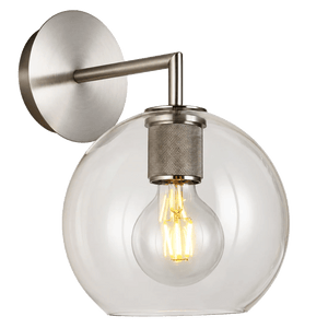 Trend Glass Ball Wall Light - Satin Silver