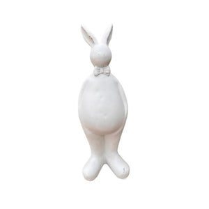 Small Big Belly Standing Bow Tie Bunny - Future Decor