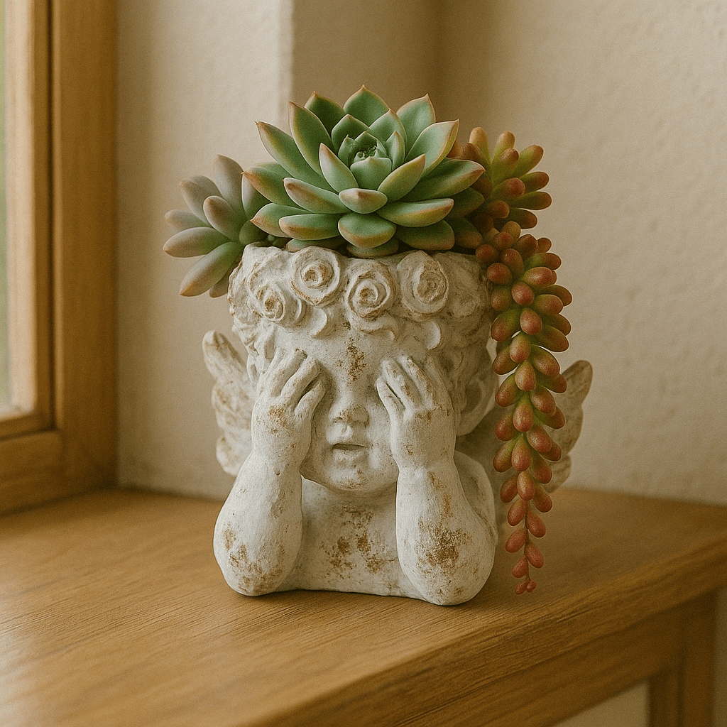 Small Ceramic Planter - See No Evil Cupido - Future Decor