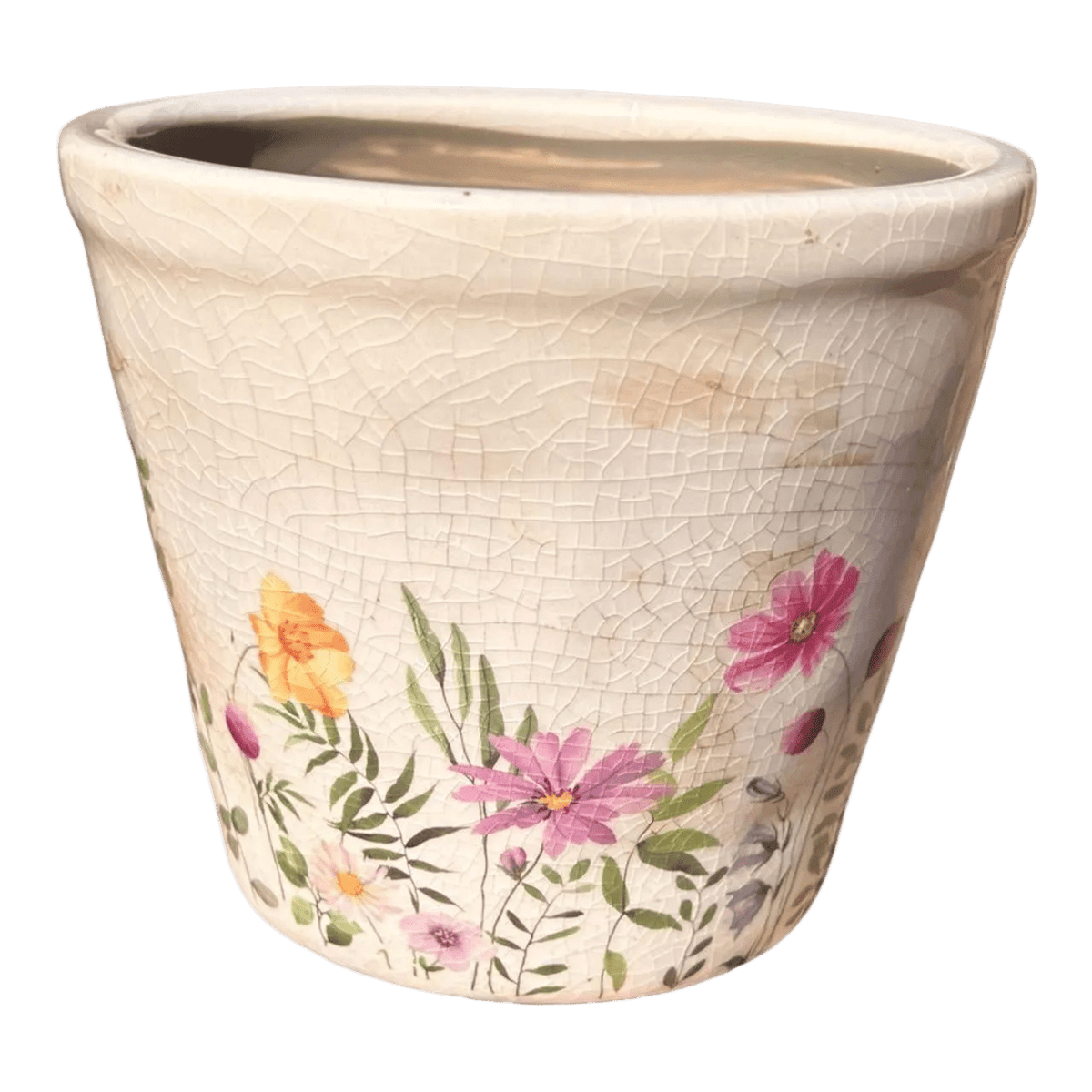 Small Ceramic Pot - Wild Flower Garden