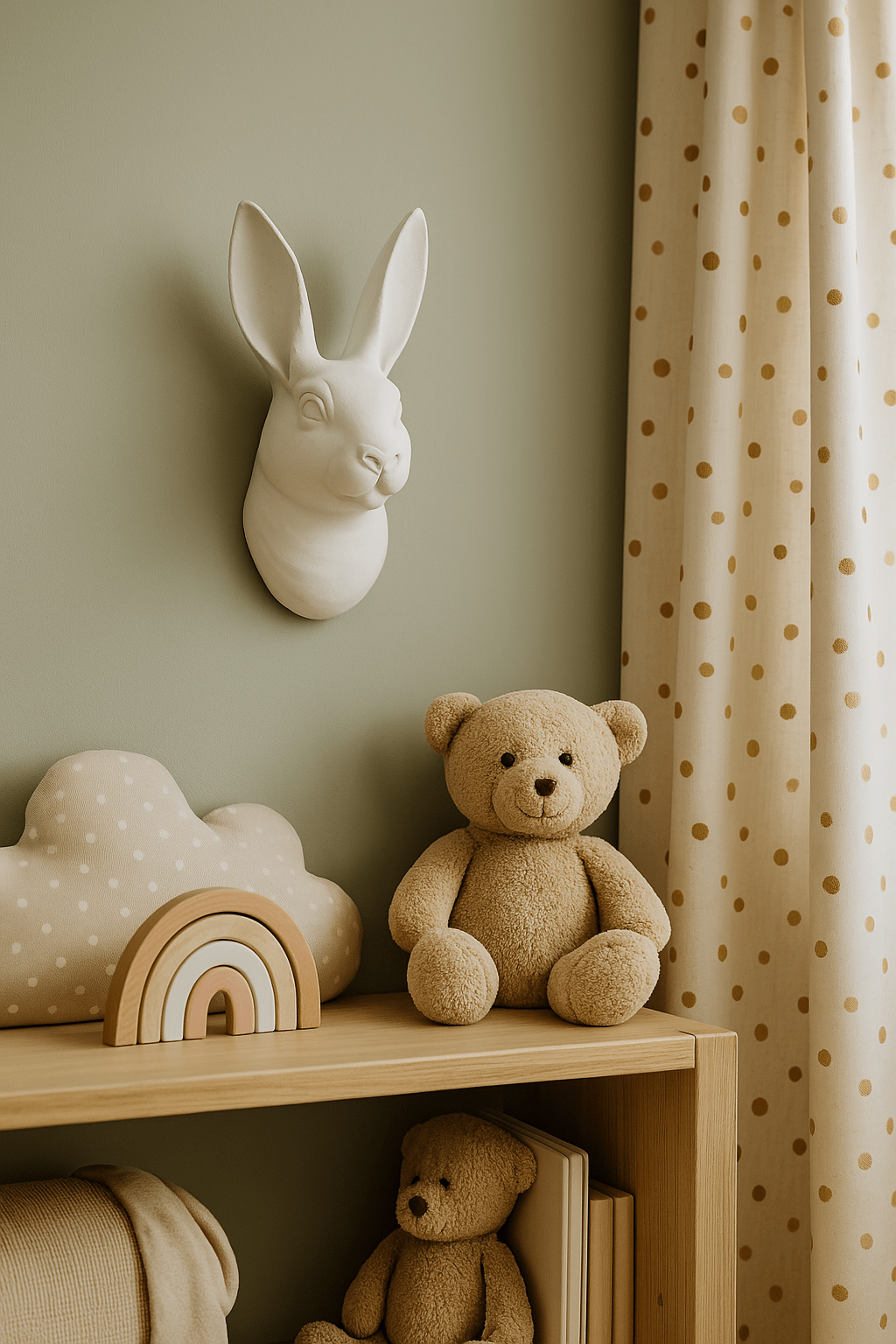 Small White Ceramic Bunny Head - Future Decor