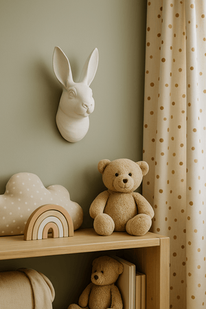 Small White Ceramic Bunny Head - Future Decor