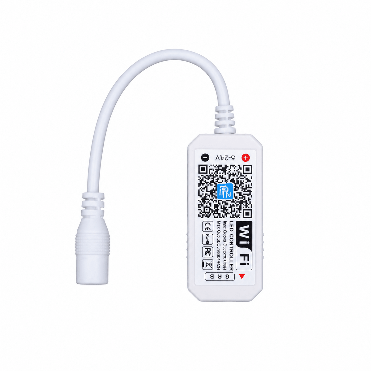 Smart Wifi RGB or RGBW Controller - RGBW (Wifi and remote) on white background