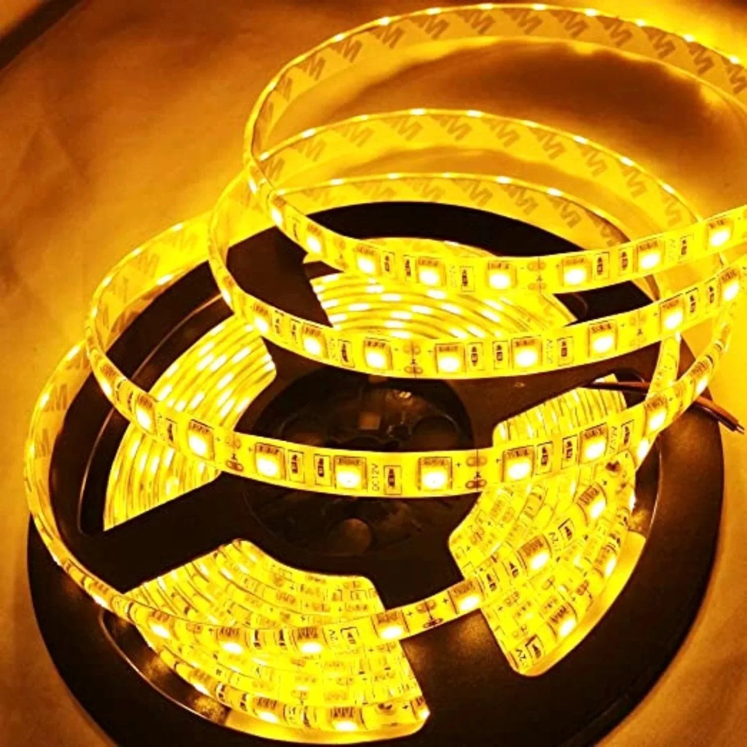 Yellow LED Flex Strip Light Waterproof - 10 Meter Roll