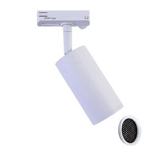 Snypa R302 White 3 Wire Track LED Spot Fixture, transparent background