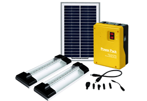 Two-light solar house kit on a transparent background