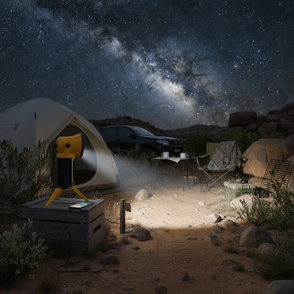 Portable LED Searchlight COB with Mobile Charging - SKU Product_WL001030 – Future Light