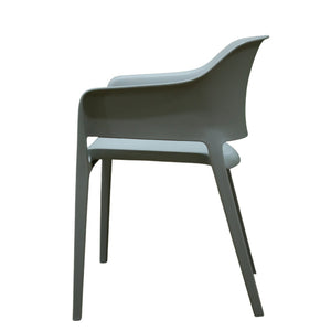 Solid Stackable Grey Chair - Future Decor