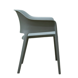 Solid Stackable Grey Chair - Future Decor