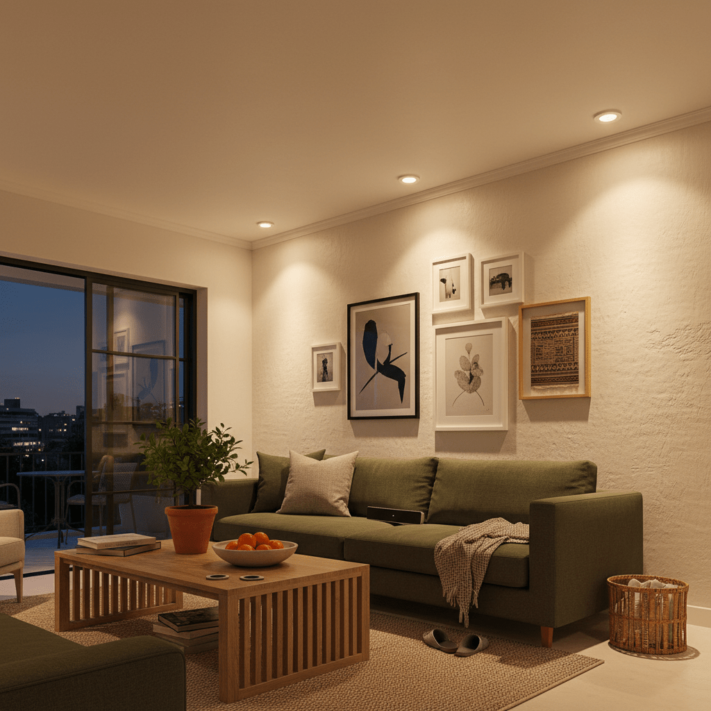 Matt Black LED Downlight Low-Glare Recessed