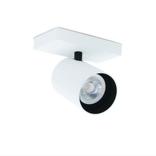 White Lone Square Ceiling Spotlight