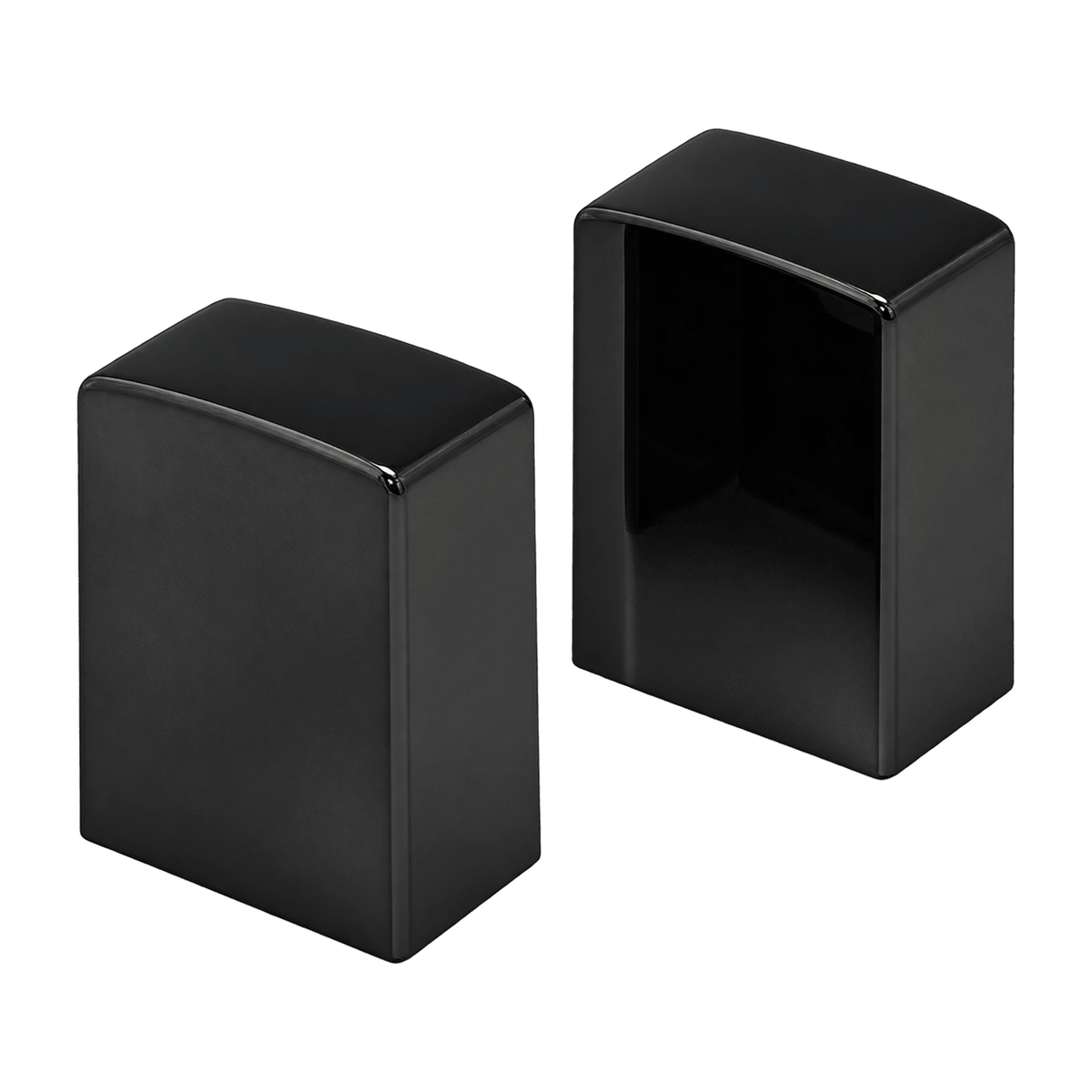 Vanity Square End Cap - Black Chrome, transparent background, 1254 × 1254