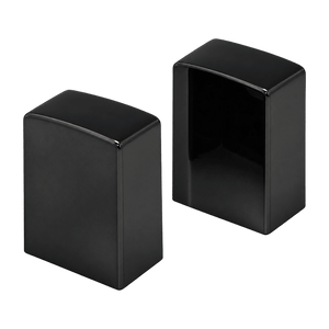 Vanity Square End Cap - Black Chrome, transparent background, 1254 × 1254