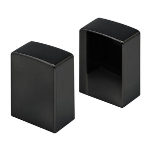 Vanity Square End Cap - Black Chrome, white background, 1254 × 1254