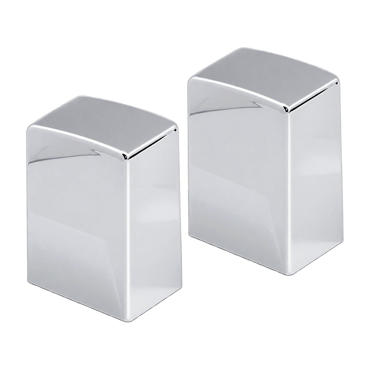 Vanity Square End Cap - Chrome, white background, 1254 × 1254