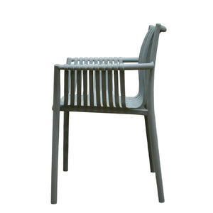 Stackable Grey Weaved Seat Chair - Future Decor