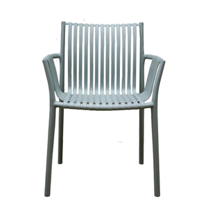 Stackable Grey Weaved Seat Chair - Future Decor