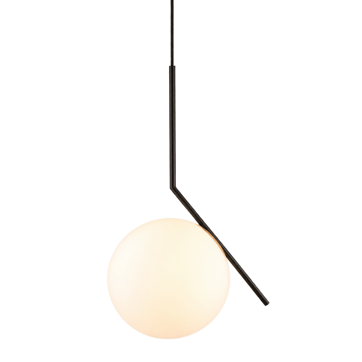 Sticks Pendant Light - Black / Opal, transparent background product image